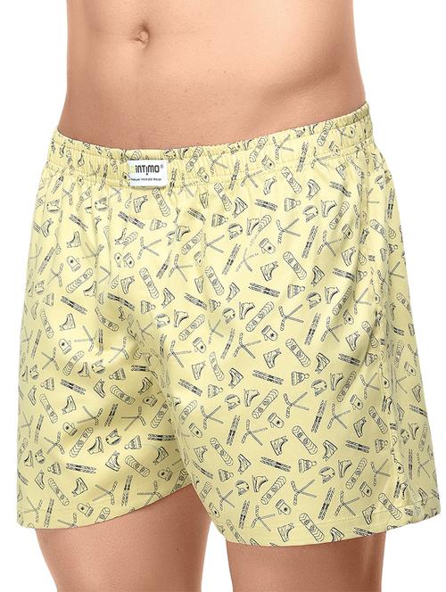 yellow printed boxer - 17066933 - Standard Image - 1