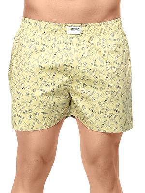 yellow printed boxer - 17066933 - Standard Image - 2