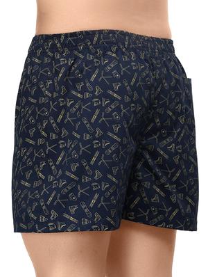 navy blue printed boxer - 17066934 - Standard Image - 3