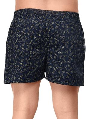 navy blue printed boxer - 17066934 - Standard Image - 4
