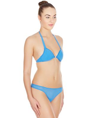 blue solid bras and panty set - 17068291 - Standard Image - 3