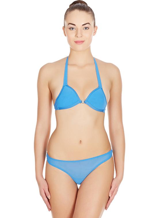 blue solid bras and panty set - 17068291 - Zoom Image - 1