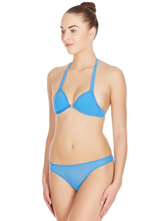 blue solid bras and panty set - 17068291 - Zoom Image - 2
