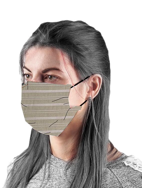 the vanca beige unisex stripe mask (pack of 3) - 17068555 - Zoom Image - 2
