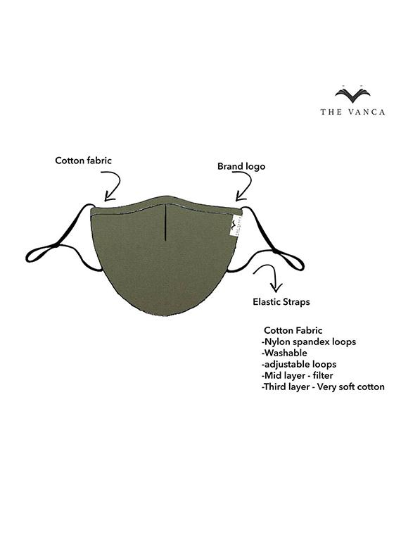 the vanca olive unisex solid mask (pack of 5) - 17068576 - Zoom Image - 3