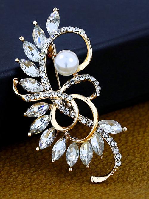 gold brass brooch - 17068684 - Very Small Image - 1