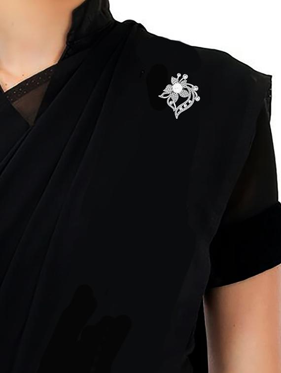 silver brass brooch - 17068686 - Zoom Image - 4