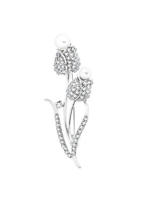silver brass brooch - 17068689 - Standard Image - 2