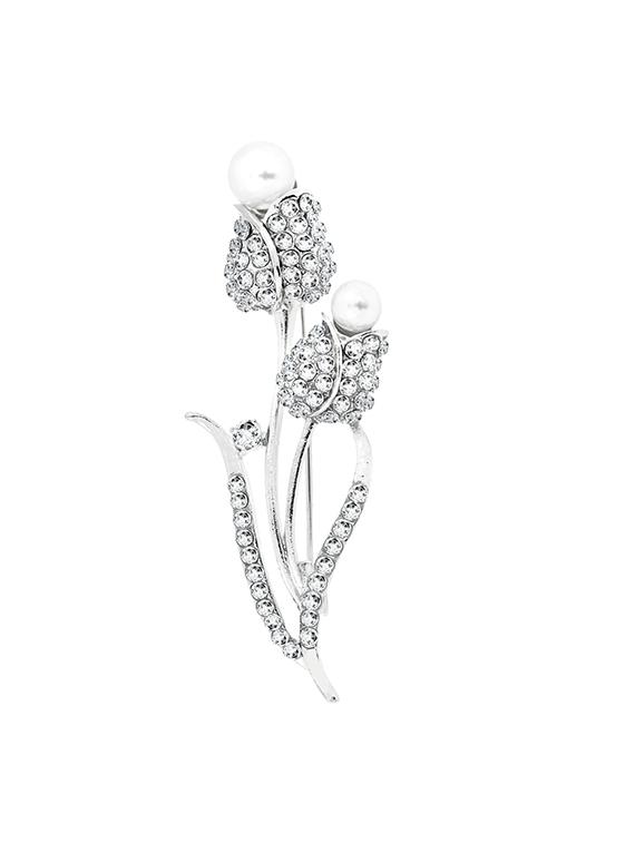 silver brass brooch - 17068689 - Zoom Image - 2