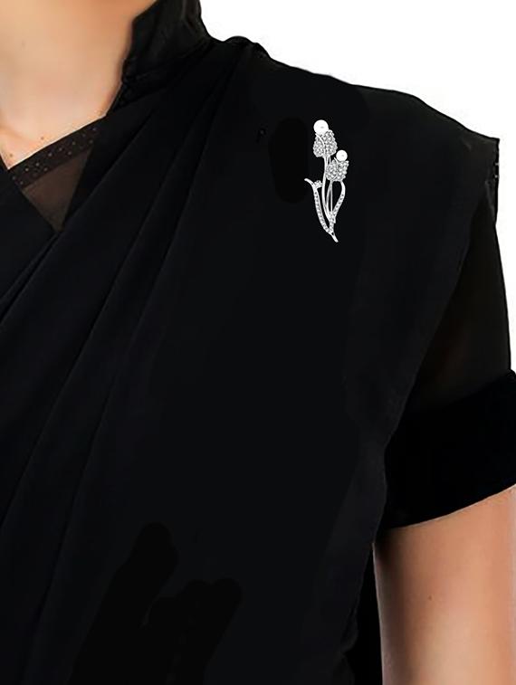 silver brass brooch - 17068689 - Zoom Image - 4