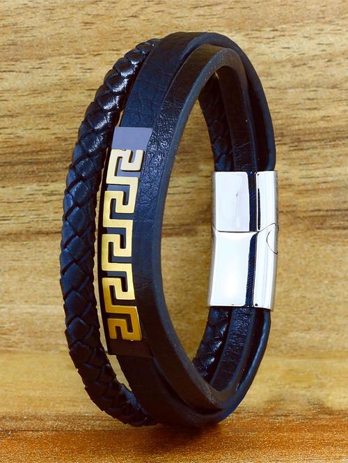 black, leather bracelet - 17068746 - Standard Image - 1