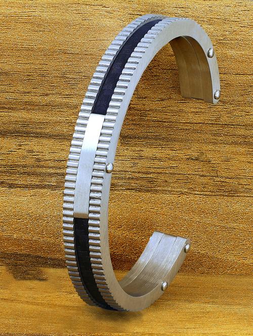 silver, black metal bracelet - 17068826 - Standard Image - 1