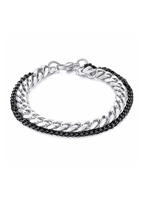 silver, black metal bracelet - 17068841 - Very Small Image - 1