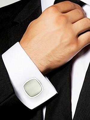 silver metal cufflinks - 17068876 - Standard Image - 5