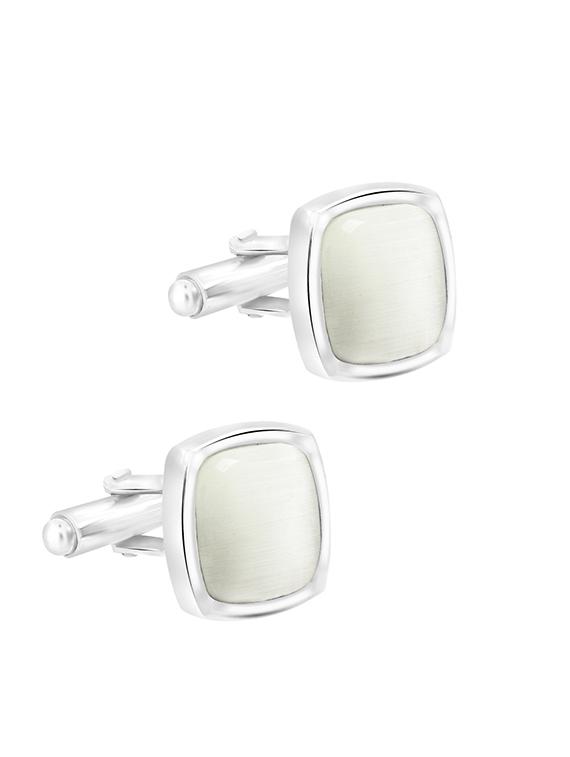 silver metal cufflinks - 17068876 - Zoom Image - 2