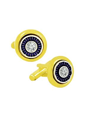 gold metal cufflinks - 17068891 - Standard Image - 4