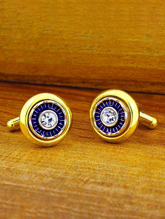 gold metal cufflinks - 17068891 - Zoom Image - 1