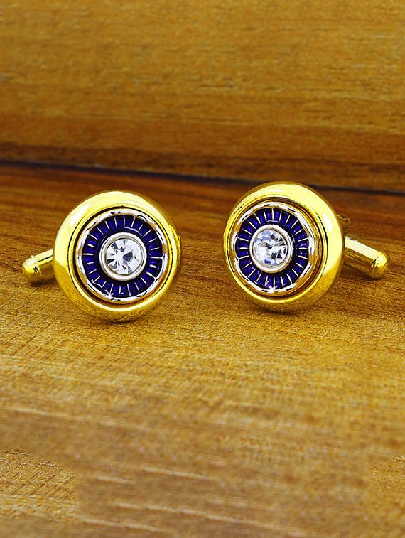 gold metal cufflinks - 17068891 - Zoom Image - 3