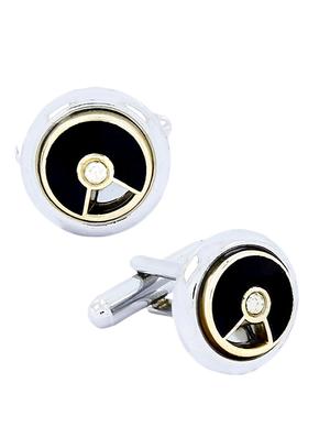 silver metal cufflinks - 17068892 - Standard Image - 2
