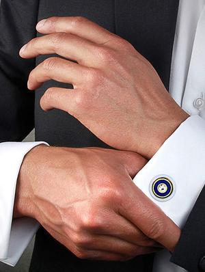 silver metal cufflinks - 17068893 - Standard Image - 5
