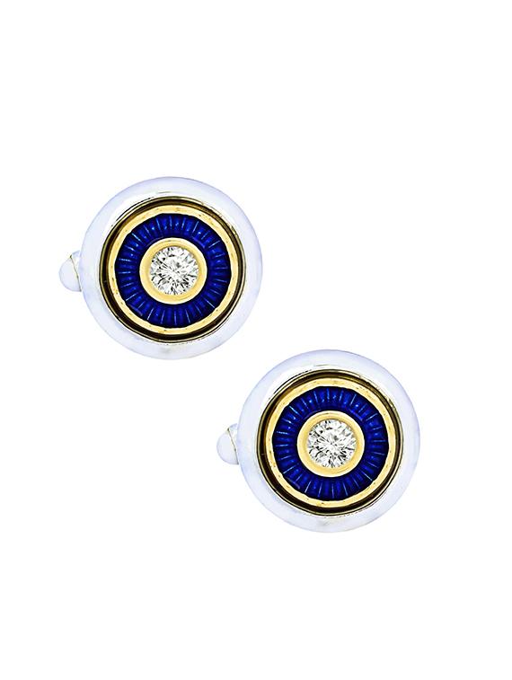 silver metal cufflinks - 17068893 - Zoom Image - 4