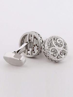 silver metal cufflinks - 17068897 - Standard Image - 2