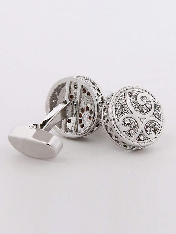 silver metal cufflinks - 17068897 - Zoom Image - 2