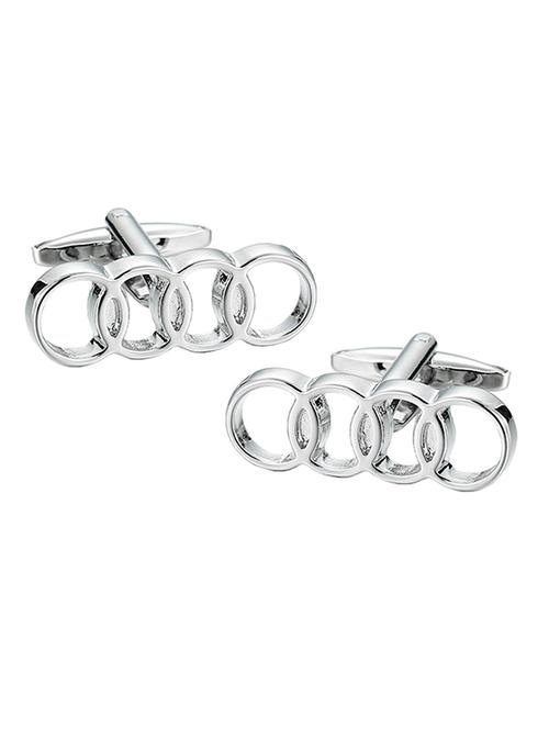 silver metal cufflinks - 17068909 - Standard Image - 1