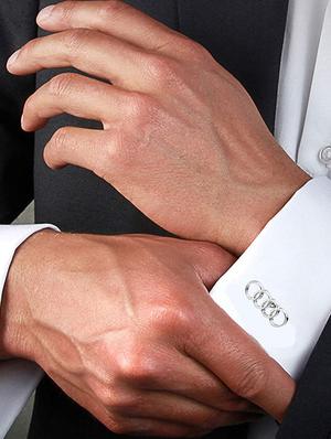 silver metal cufflinks - 17068909 - Standard Image - 2