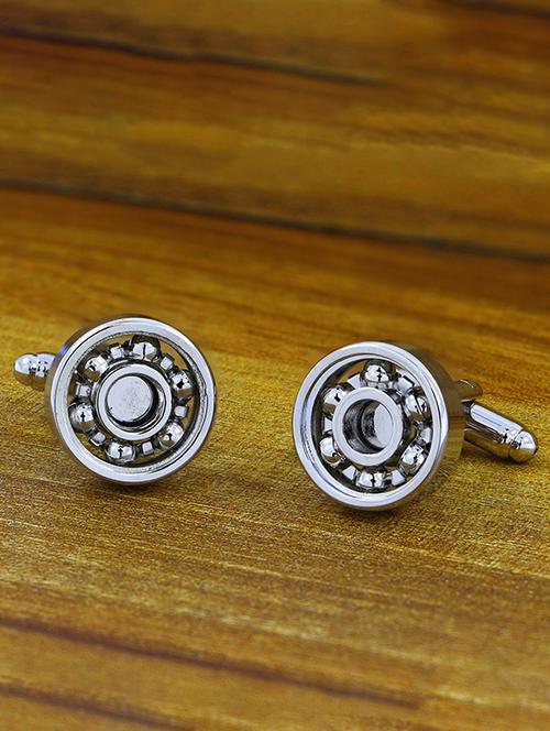silver metal cufflinks - 17068911 - Standard Image - 1