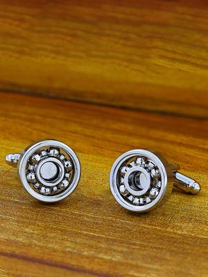 silver metal cufflinks - 17068911 - Standard Image - 4
