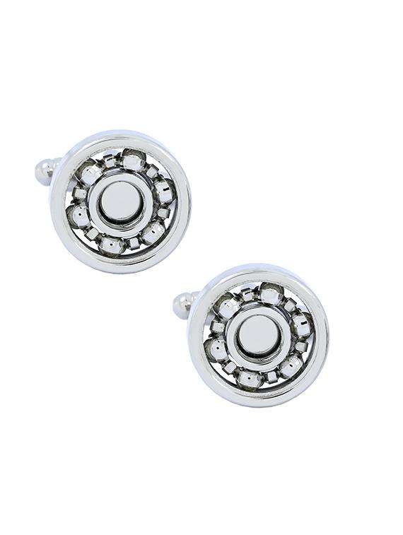 silver metal cufflinks - 17068911 - Zoom Image - 3
