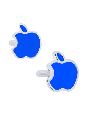blue, silver metal cufflinks - 17068912 - Standard Image - 2
