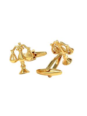 gold metal cufflinks - 17068917 - Standard Image - 3