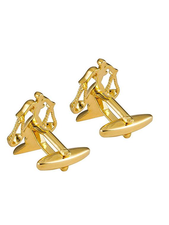 gold metal cufflinks - 17068917 - Zoom Image - 2