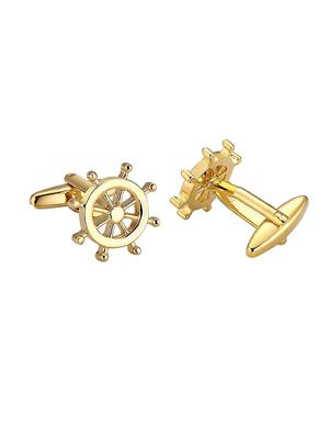 gold metal cufflinks - 17068918 - Standard Image - 2