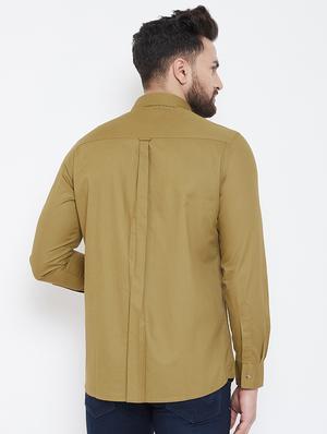 beige cotton casual shirt - 17068983 - Standard Image - 3