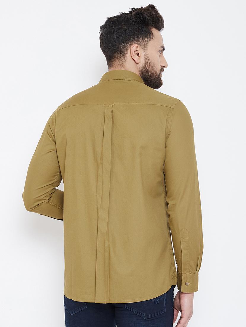 beige cotton casual shirt - 17068983 - Zoom Image - 3