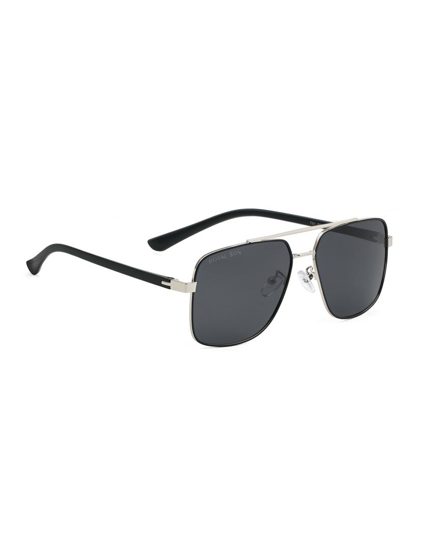 royal son retro square hd polarized men sunglasses - black - 17068995 - Zoom Image - 2