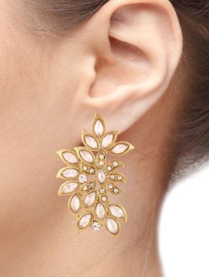 gold copper drop earring - 17069112 - Standard Image - 3