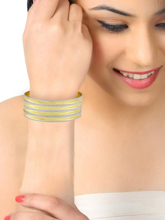 gold brass bangle - 17069249 - Zoom Image - 3