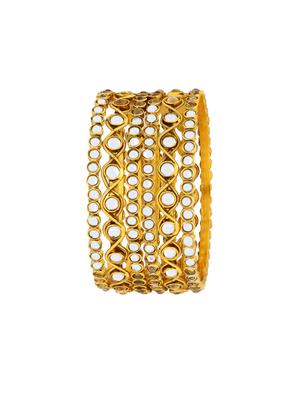 gold brass bangle - 17069270 - Standard Image - 3