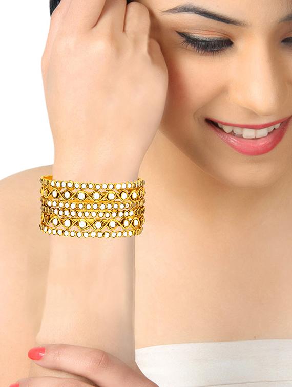 gold brass bangle - 17069270 - Zoom Image - 4