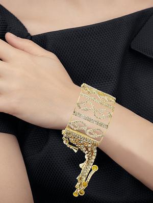 gold brass bangle - 17069343 - Standard Image - 4