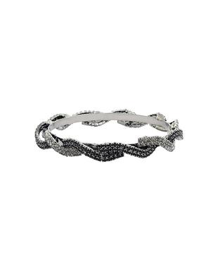 black silver tone brass bangles - 17069374 - Standard Image - 3