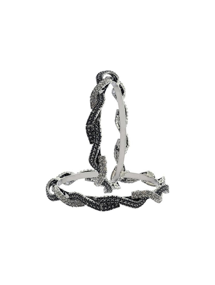 black silver tone brass bangles - 17069374 - Zoom Image - 1