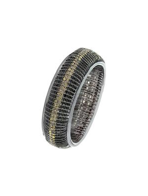 black sliver tone brass bangles - 17069378 - Standard Image - 2