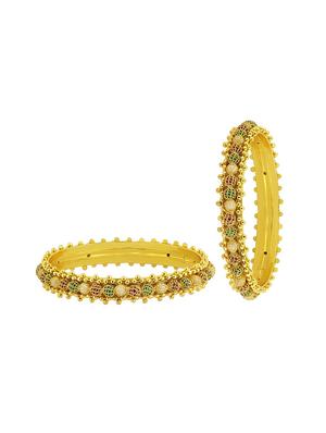 multi colored brass bangles - 17069394 - Standard Image - 2