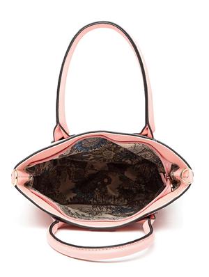 pink leatherette (pu) combo handbag - 17069498 - Standard Image - 3