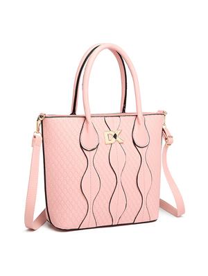 pink leatherette (pu) combo handbag - 17069498 - Standard Image - 5